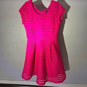 Girls Children’s Place Hot Pink Zip Back Dress Size M 7 - 8
